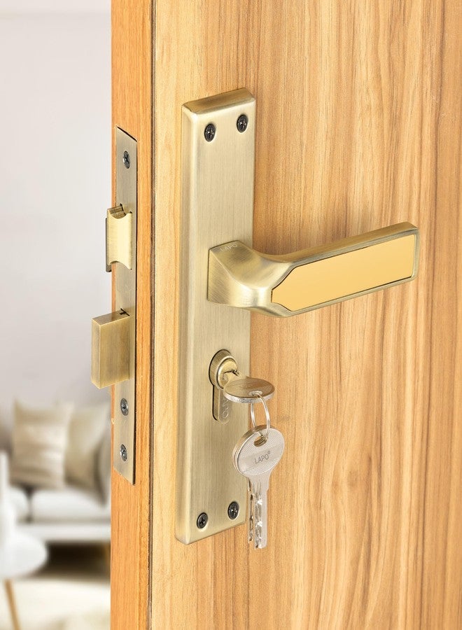 LAPO Heavy Duty Mortise Door Lock for Home, Door Handle Set with Keys 60mm Cylinder, 45x50mm Lockbody - Ideal for Home, Bedroom, Office, Hotel (Antique Finish, 3 Years Warranty) CY-303 - Image 1